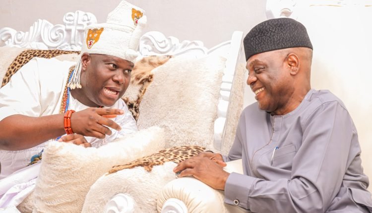 Courtesy visit to His Imperial Majesty, the Ooni of Ife yesterday.