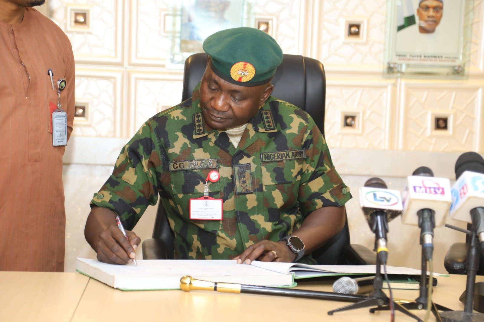 PHOTO NEWS: The Chief of Defence Staff, was at Tetfund today for strategic engagement.