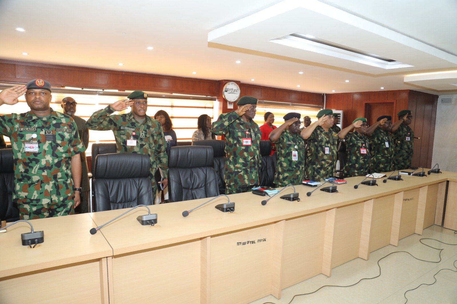PHOTO NEWS: The Chief of Defence Staff, was at Tetfund today for strategic engagement.