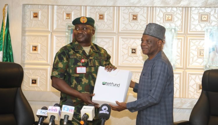 PHOTO NEWS: The Chief of Defence Staff, was at Tetfund today for strategic engagement.