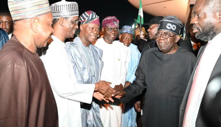 Tinubu returns from working vacation