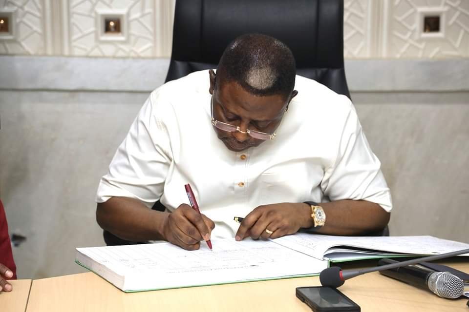 PHOTO NEWS: Governor Otu of Cross River State, was at Tetfund on Wednesday, for strategic engagement