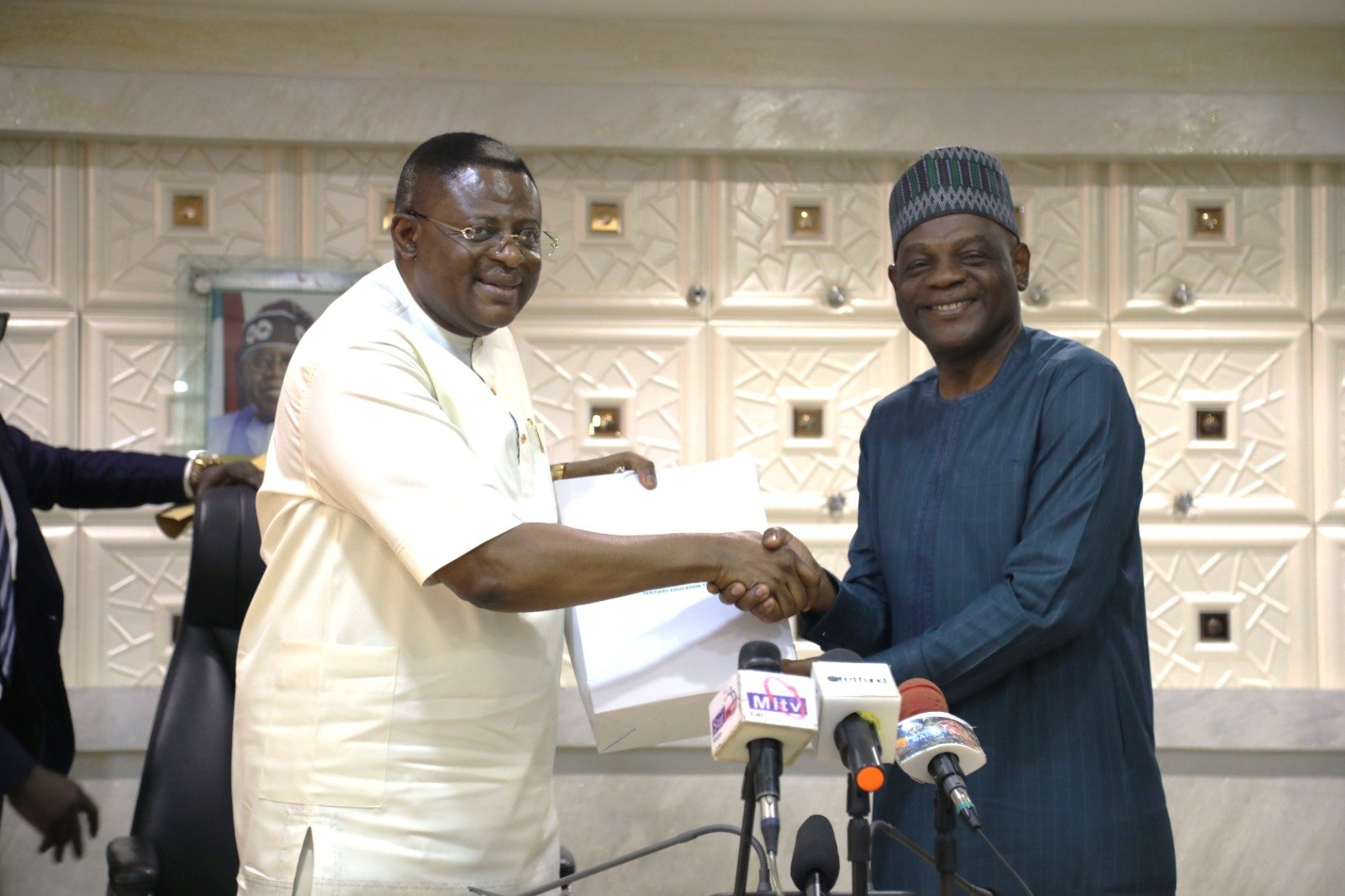 PHOTO NEWS: Governor Otu of Cross River State, was at Tetfund on Wednesday, for strategic engagement