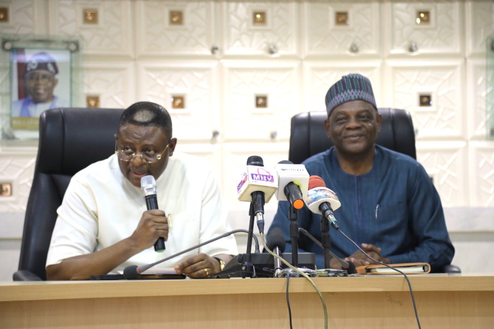 PHOTO NEWS: Governor Otu of Cross River State, was at Tetfund on Wednesday, for strategic engagement