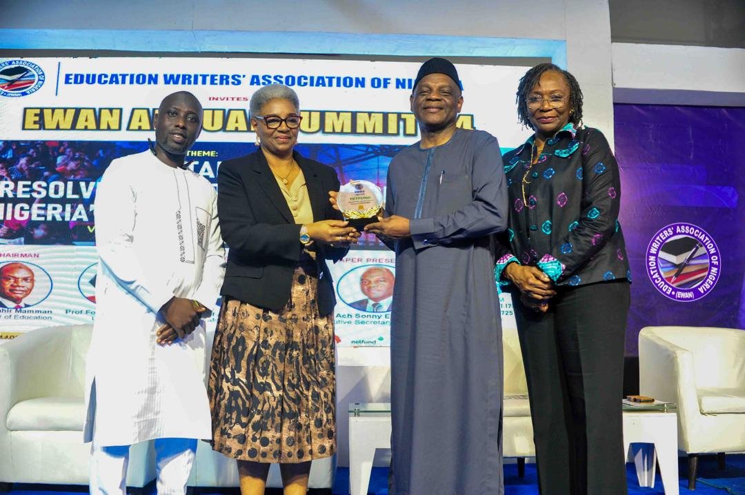 Another award for the ES, Tetfund, Arc. Sonny Echono by the Education Writers Association of Nigeria (EWAN)