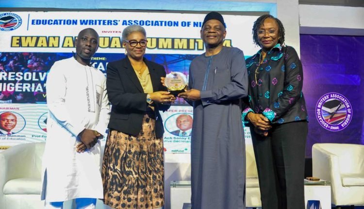 Another award for the ES, Tetfund, Arc. Sonny Echono by the Education Writers Association of Nigeria (EWAN)
