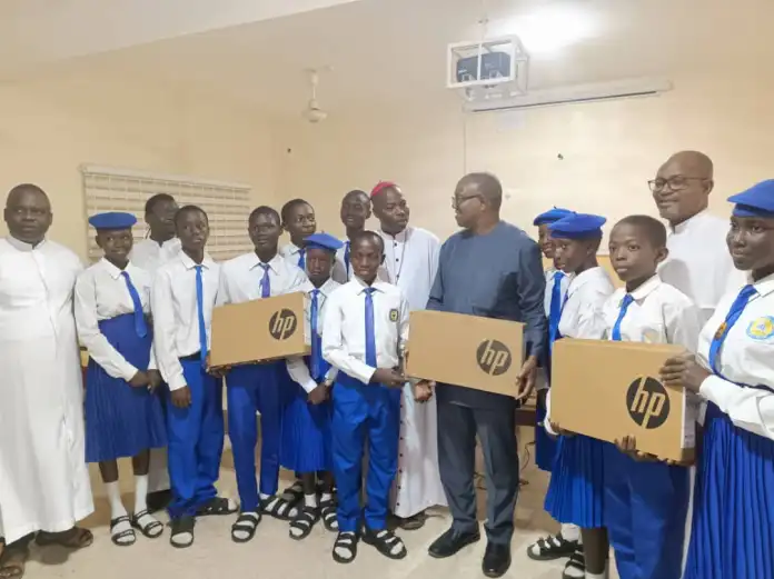 Peter Obi donates computers, printers to school in Adamawa