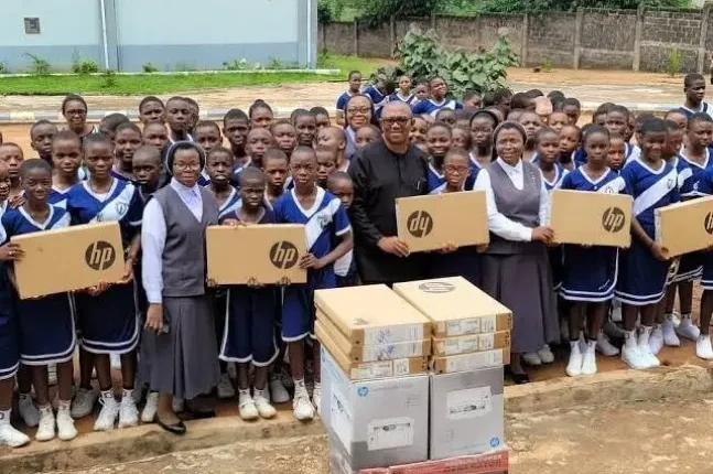 Peter Obi donates computers, printers to school in Adamawa