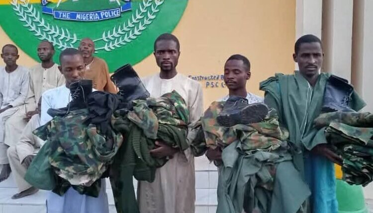 Police Arrest 4 Suspects Supplying Security Uniforms To Bandits
