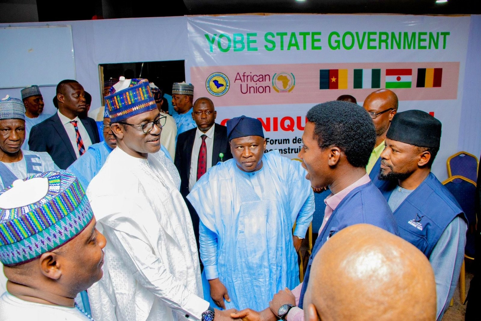 PHOTO NEWS: Gov. Buni meet V. P.Shettima Ahead of tomorrow's Lake Chad Basin Governors' Forum Meeting