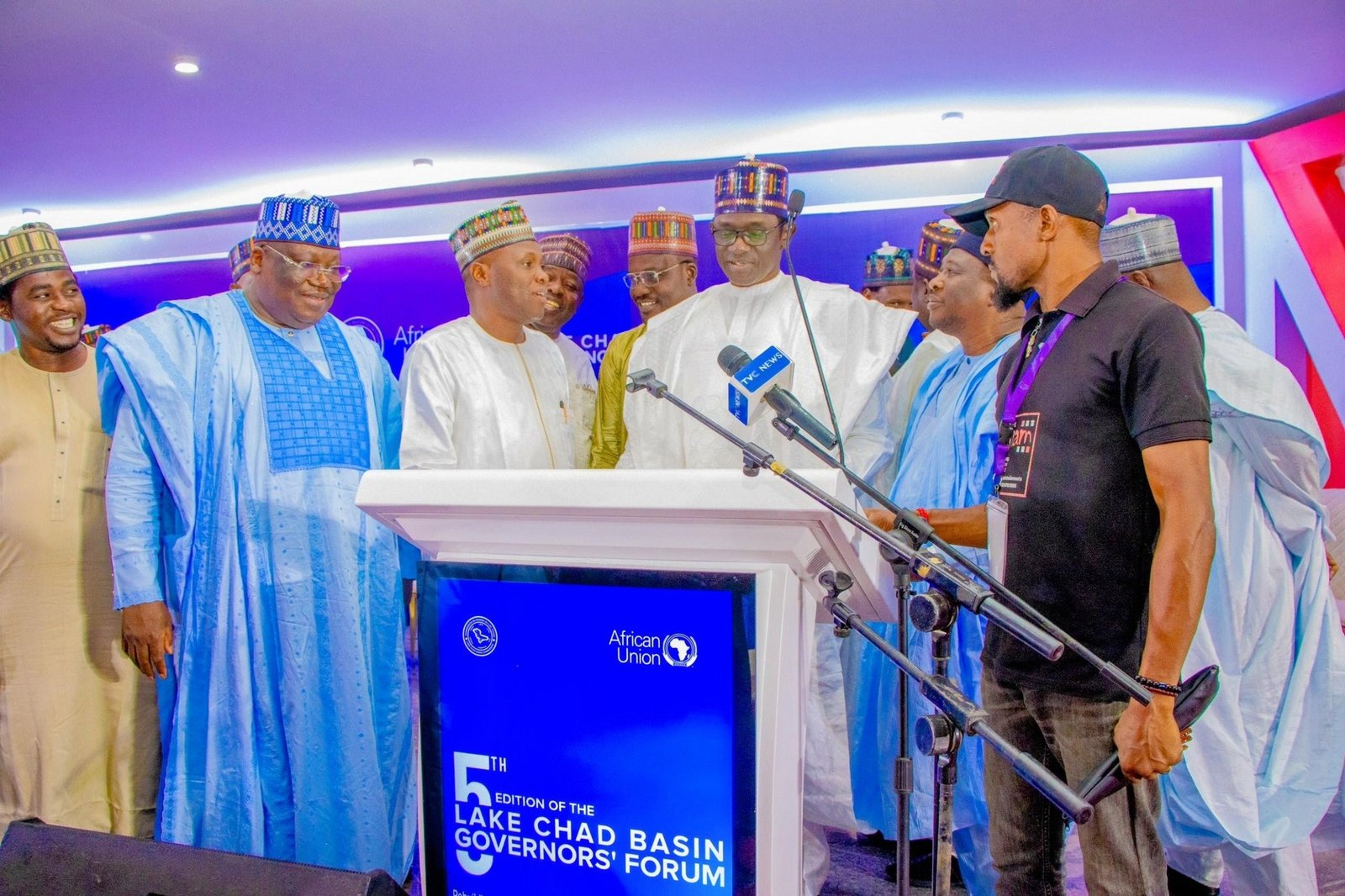 PHOTO NEWS: Gov. Buni meet V. P.Shettima Ahead of tomorrow's Lake Chad Basin Governors' Forum Meeting