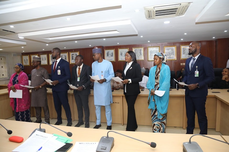new Executives of the Anti-Corruption and Transparency Unit (ACTU) Inaugurated and Inducted at the Funds' Headquarters in Abuja.