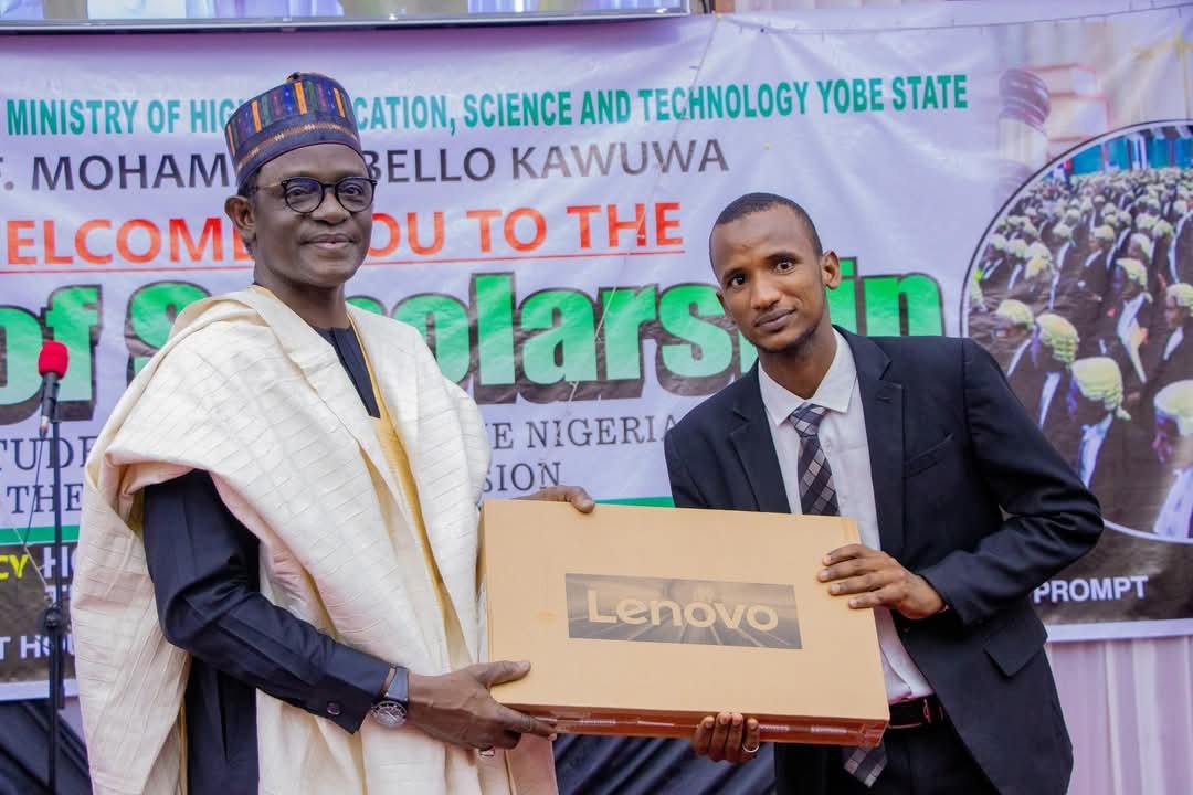 Buni presents tuition fees, laptops to 127 law school students from Yobe
