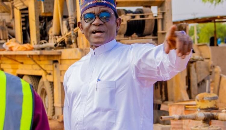 Governor Mai Mala Buni conducted an on-site inspection of several key infrastructure projects