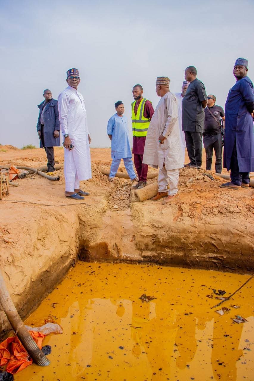 Governor Mai Mala Buni conducted an on-site inspection of several key infrastructure projects