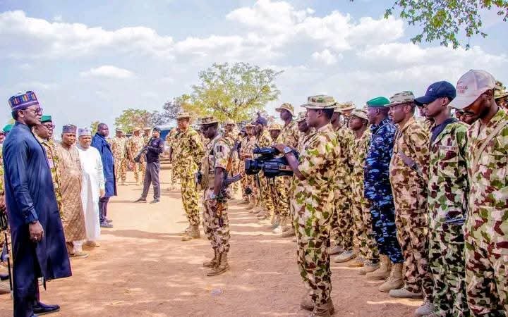 Gov. Buni Visits 27 Task Force Brigade Buni Gari--Supports Families of fallen heroes 