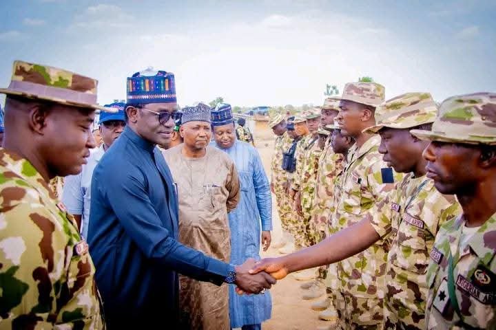 Gov. Buni Visits 27 Task Force Brigade Buni Gari--Supports Families of fallen heroes 