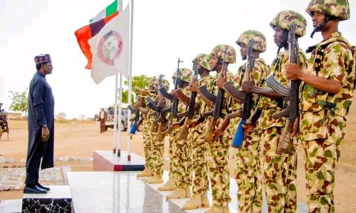 Gov. Buni Visits 27 Task Force Brigade Buni Gari--Supports Families of fallen heroes 