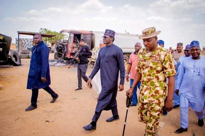 Gov. Buni Visits 27 Task Force Brigade Buni Gari--Supports Families of fallen heroes 