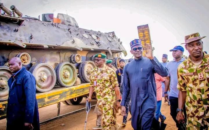 Gov. Buni Visits 27 Task Force Brigade Buni Gari--Supports Families of fallen heroes 