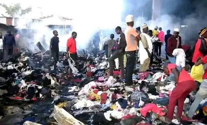 Fire guts Terminus Market Jos, destroys 500 makeshift shops 
