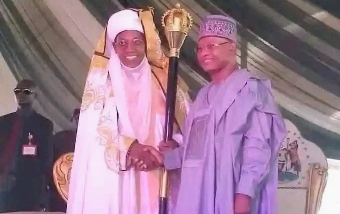 Gov. Sani of Kaduna presents staff of office to new Chief of Moroa