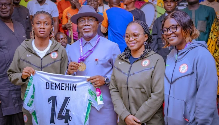 Aiyedatiwa splashes N60m, house gifts on Super Falcons defender, crew