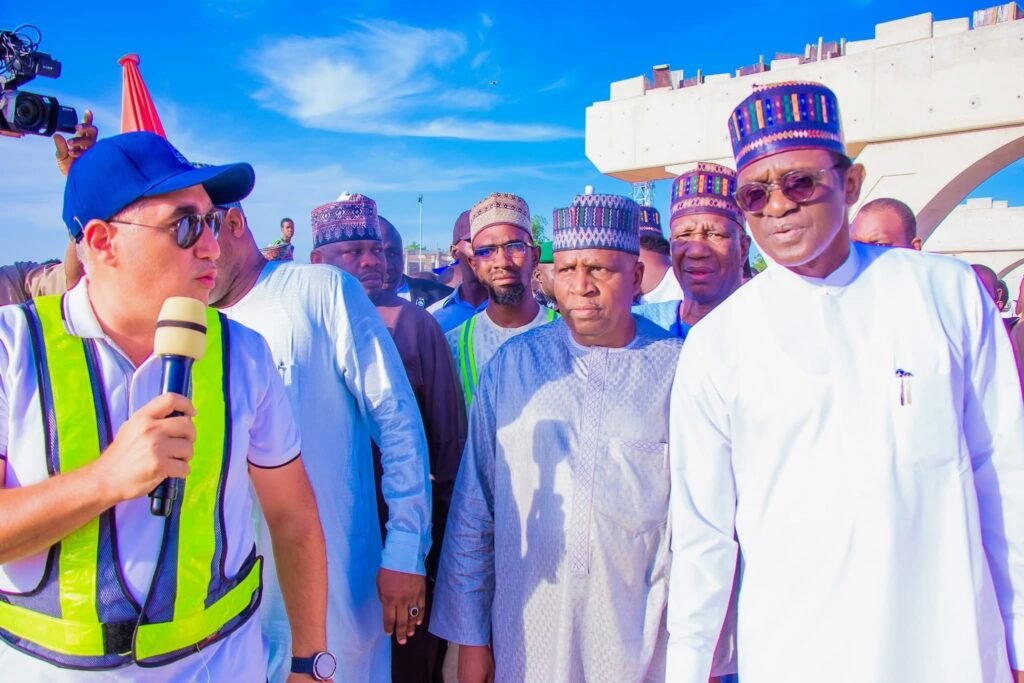 Gov. Buni Inspects Damaturu Flyover, sixteen kilometres Road Projects others