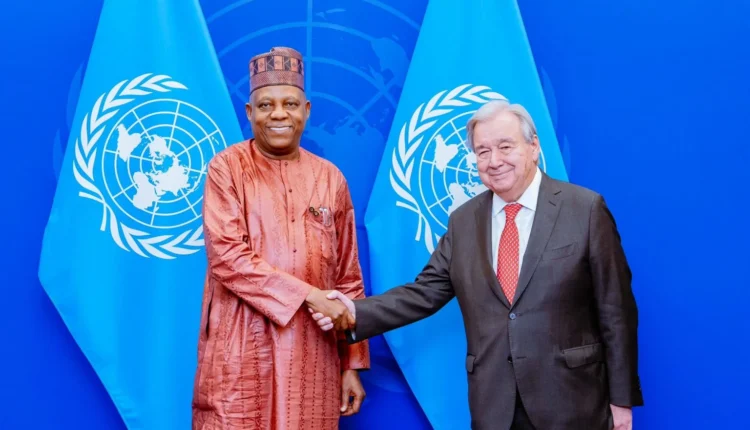 UNGA80: Shettima meets Guterres, Nigeria’s security council bid tops agenda 