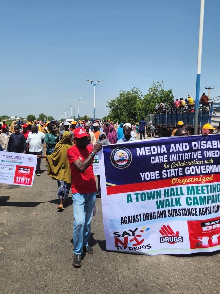Media and disability care initiative in collaboration with Yobe govt organizes campaign against drugs abuse