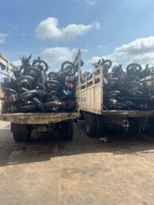 Lagos task force sustains clean-up, seizes 64 commercial motorcycles