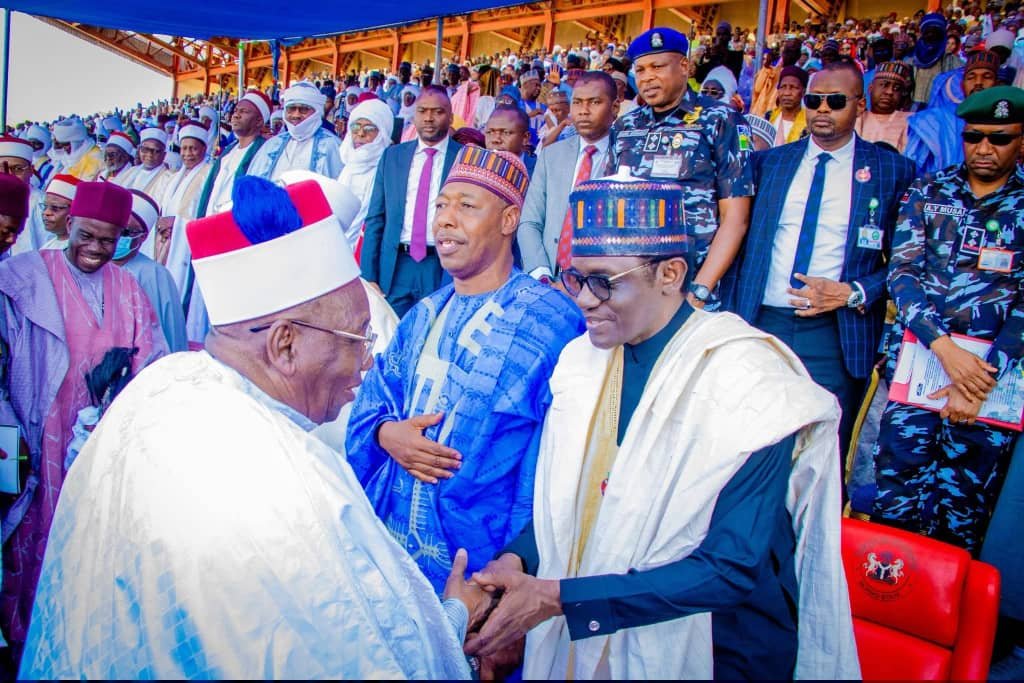 Yobe state Governor (Dr.) Mai Mala Buni CON COMN, along with high ranking personalities from across the country, Niger, Chad and Cameroon republics