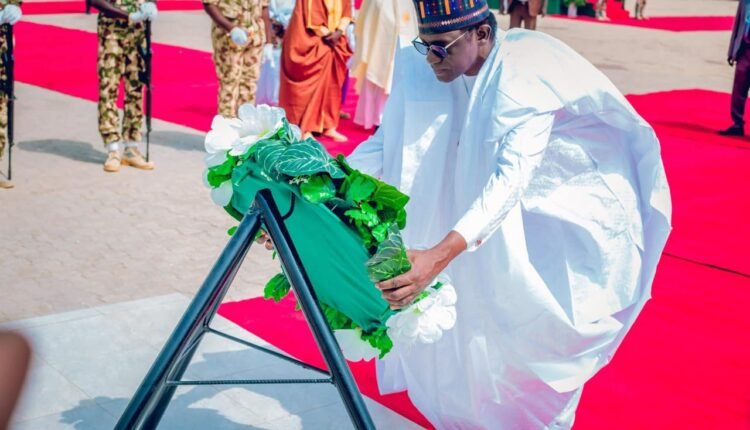 Governor Buni laid Wreath to commemorate fallen heroes, commended security agencies