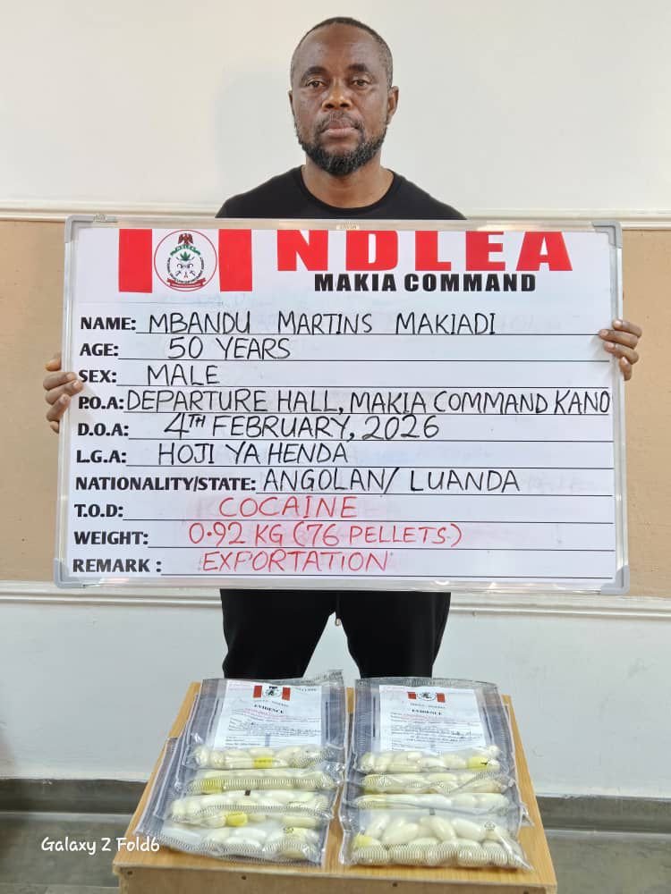 China-based businessman, 2 Angolans excrete 236 cocaine wraps at Kano, Abuja airports