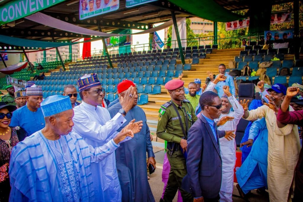 APC Convention: Masari, Anyim, Buni Conduct Final Inspection of Eagle Square