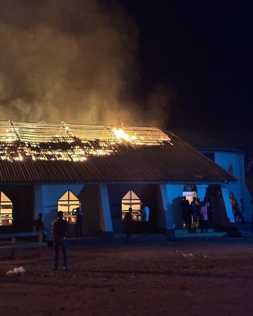 Fire guts Catholic Cathedral in Taraba 