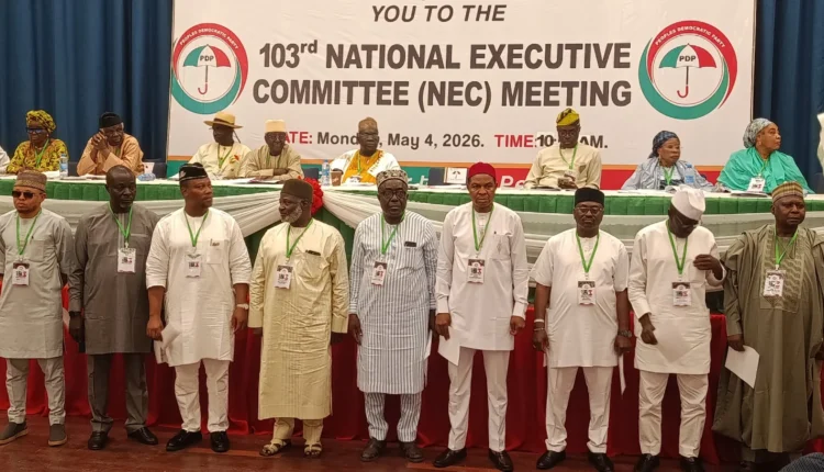 Gov. Makinde-backed PDP faction inaugurates Turaki, others as Interim NWC