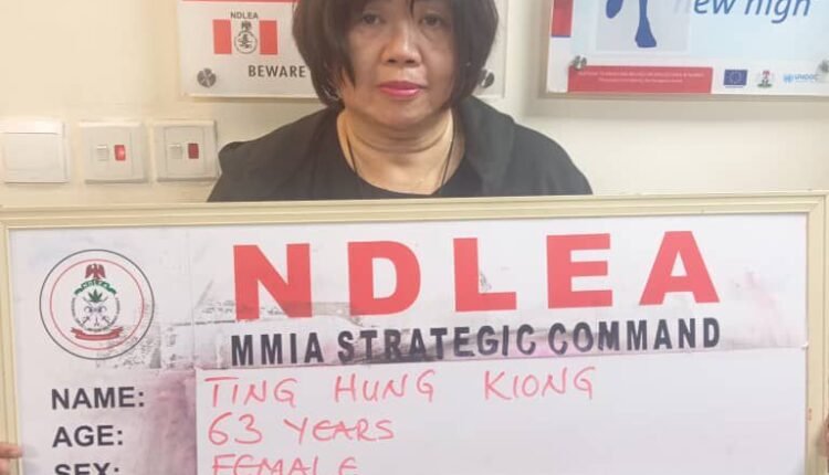 NDLEA intercepts Chinese grandma with large illicit drug consignment at Lagos airport