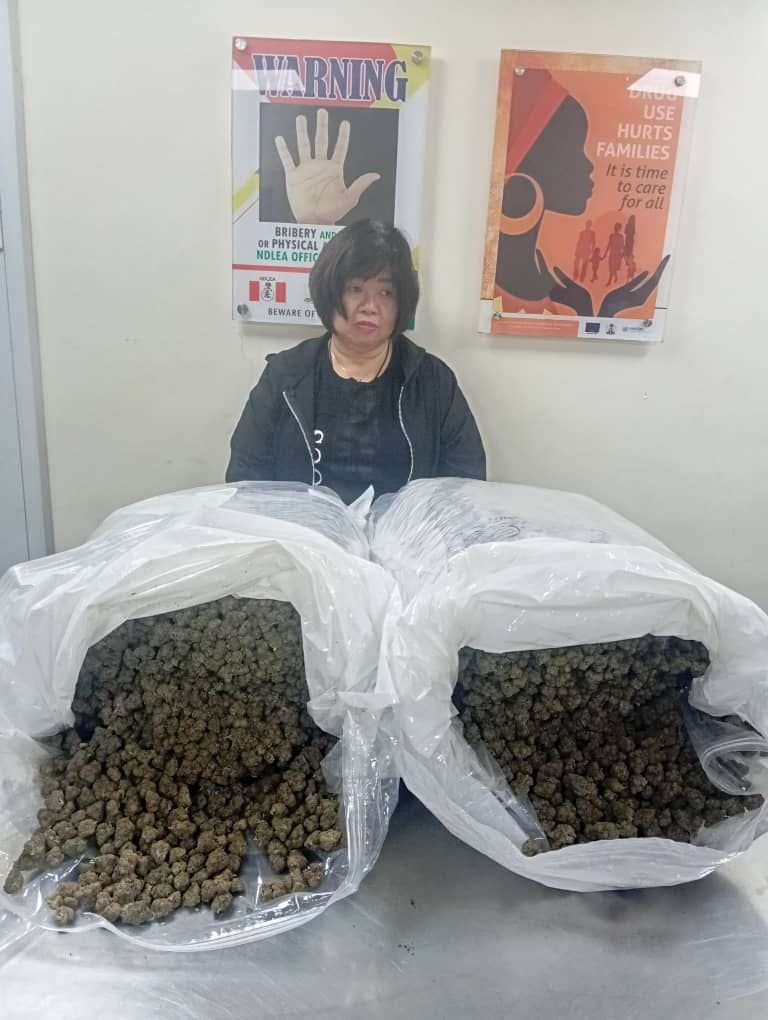 NDLEA intercepts Chinese grandma with large illicit drug consignment at Lagos airport