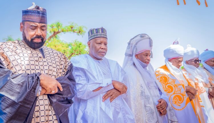 Eid-el-Kabir:Governor Inuwa Yahaya Joins Emir of Gombe, Muslim Faithful for Eid Prayers