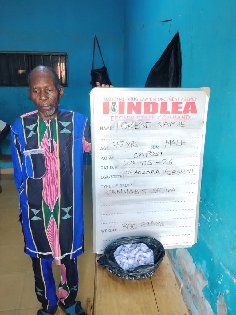 Large opioids consignments intercepted in Taraba as NDLEA arrests 75-year-old in Ebonyi
