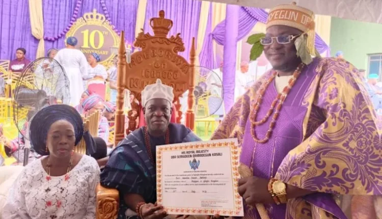 Igbogbo traditional ruler honours community contributors with chieftaincy titles