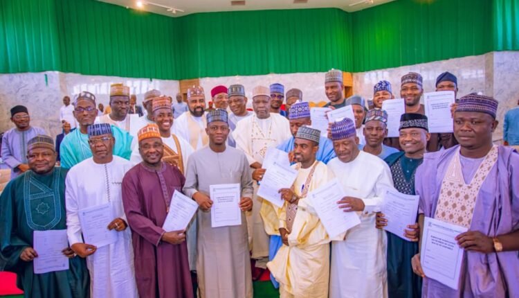 Governor Inuwa Yahaya Presents INEC Nomination Forms to State Assembly Candidates, Rallies Party Members for 2027 Electoral Victory