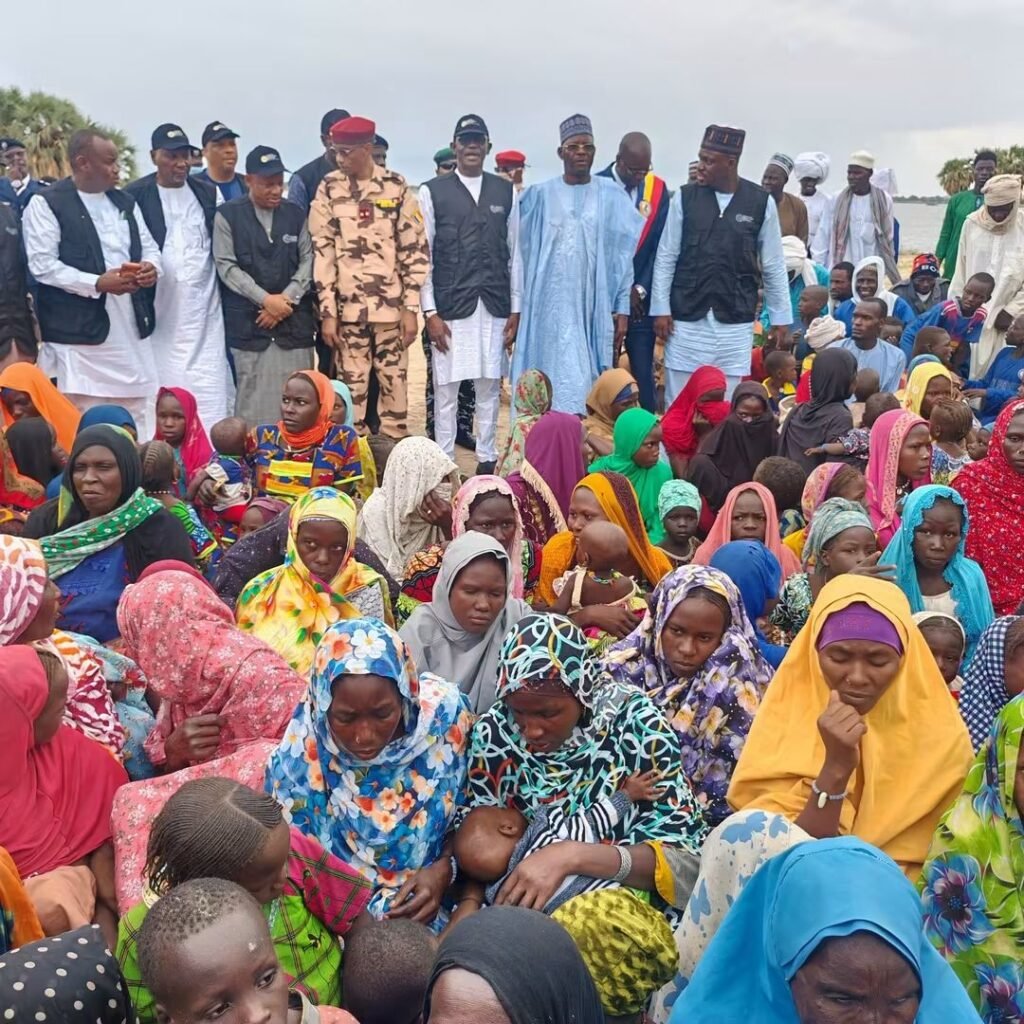 Chairman Lake Chad Basin Governors' Forum Gov. Mai Mala Buni Visits Nigerian Refugees in Kaya, Chad