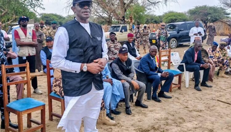 Chairman Lake Chad Basin Governors' Forum Gov. Mai Mala Buni Visits Nigerian Refugees in Kaya, Chad