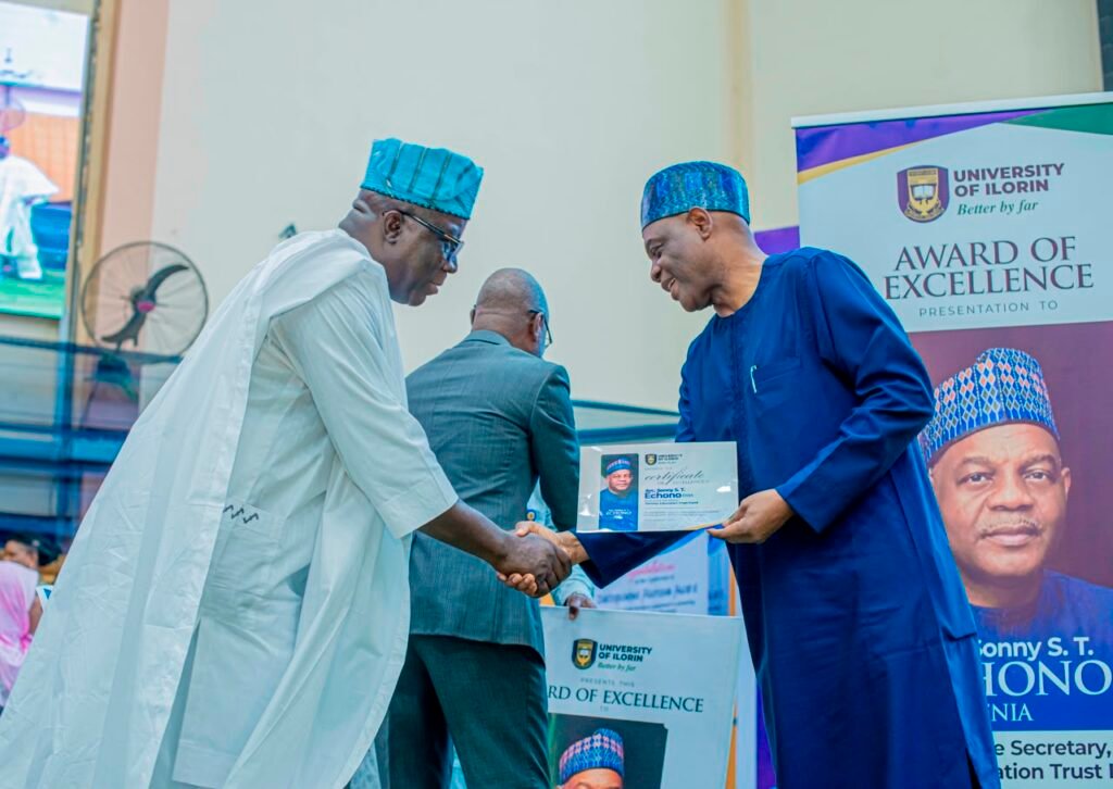 TETFund Boss Arc. Sonny Echono Honored with Award of Excellence at University of Ilorin