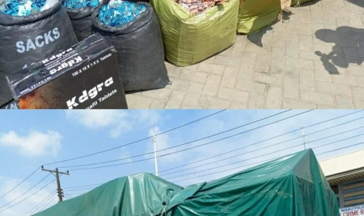 Lagos police intercept truckload of suspected counterfeit drugs, apprehend 2