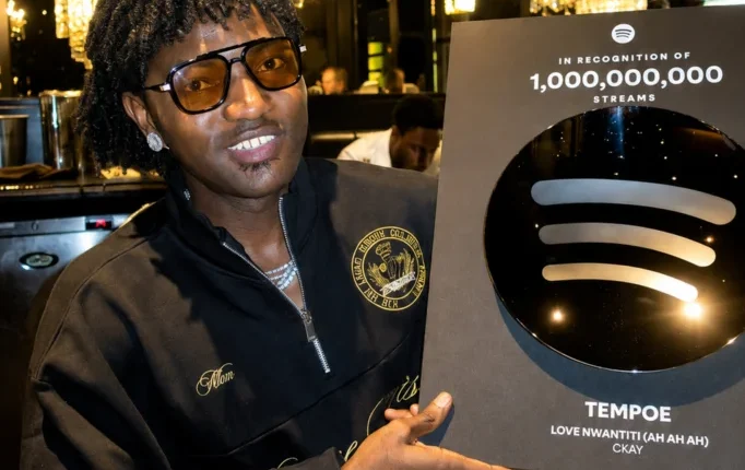 Abuja, Aug. 6, 2026 (NAN) Nigerian record producer Michael Chigozie, popularly known as Tempoe, has earned Spotify’s billion streams plaque for his production of CKay’s global hit, Love Nwantiti (Ah Ah Ah). The News Agency of Nigeria (NAN) reports that the producer announced the recognition on Wednesday via his verified X account, where he shared photographs of the plaque and the presentation. He wrote: “First & Only Solo Nigerian Song to surpass 1 BILLION STREAMS on Spotify!!! ICONIC!” The plaque recognises Love Nwantiti (Ah Ah Ah), produced by Tempoe and performed by CKay, for surpassing one billion streams on Spotify, making it the first solo Nigerian song to reach the milestone on the platform. The commemorative plaque bears the inscription: “In recognition of 1,000,000,000 streams”, with Tempoe credited as producer and CKay listed as the performing artiste. Released in 2019, Love Nwantiti (Ah Ah Ah) gained global prominence following its international remixes and widespread traction on social media, becoming one of Afrobeats’ biggest global hit. Tempoe, born and raised in Lagos State, has produced several commercially successful Afrobeats records with international recognition. Some of his productions include CKay’s Love Nwantiti (Ah Ah Ah), Victony’s Soweto, Joeboy’s Sip (Alcohol) and Omah Lay’s Soso, which have collectively accummulated hundreds of millions of streams worldwide. The recognition marks another milestone for Nigerian music, reflecting Afrobeats’ growing global reach and continued success on digital streaming platforms.