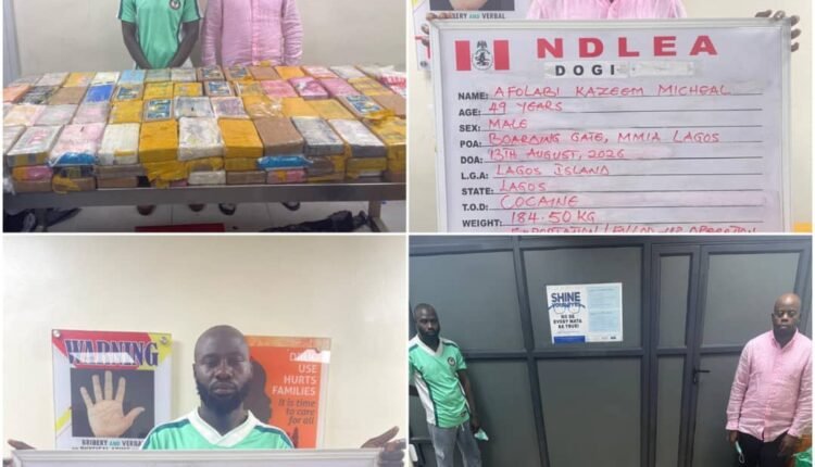 184.5kg cocaine bust: NDLEA docks KC Luxury, 2 accomplices, remanded in custody