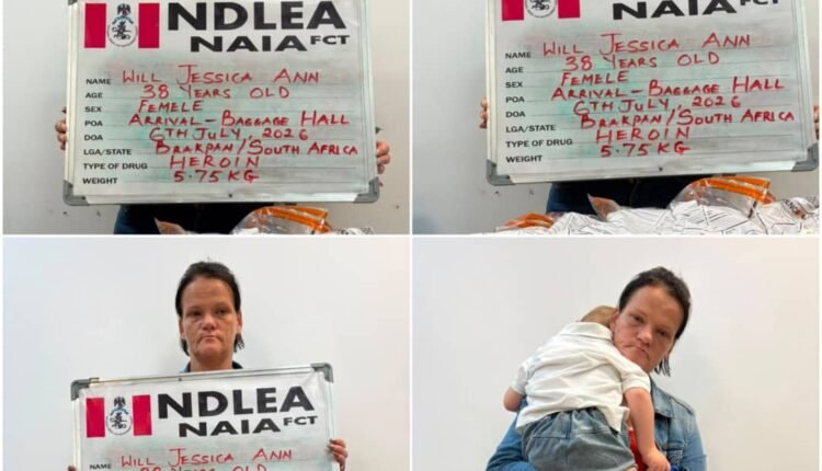 South African lady bags 40 years in jail for importing 5.75kg heroin into Nigeria